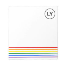 LGBTQパーソナライズされたイニシャルプライドレインボーストライプズ