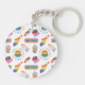 LGBTQパーソナライズされたプライド キーホルダー (裏面)