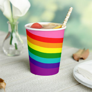LGBTQパーティーレインボーフラグゲイプライドLGBT紙カップ 紙コップ