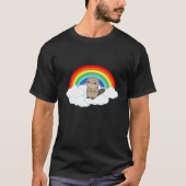 LGBTQビーバーゲイプライドハートレインボーゲイレズビアンL Tシャツ (正面)