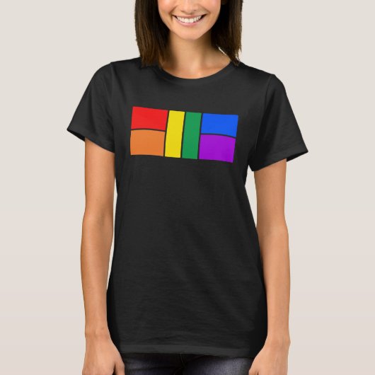 LGBTQピックボールプライド、LGBTレインボーピックボールC Tシャツ (正面)