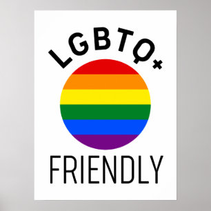 lgbtqフラグフレンドリー同性性虹の希望シンボル ポスター