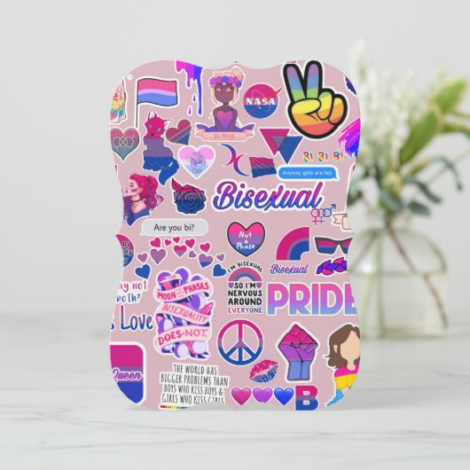 LGBTQフラットカード (スタンド正面)