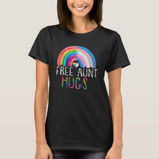 Lgbtqフリー叔母ハグゲイプライドLgbt Ally Rainbow W Tシャツ