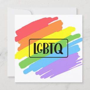 LGBTQブラシストローク虹 招待状