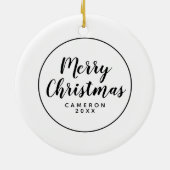 LGBTQブラッシュストロークレインボー セラミックオーナメント (裏面)