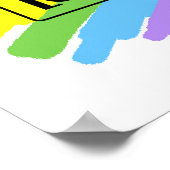 LGBTQブラッシュストロークレインボー ポスター (角)