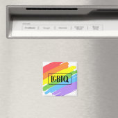 LGBTQブラッシュストロークレインボー マグネット (インサイチュ (食洗機))