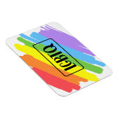 LGBTQブラッシュストロークレインボー マグネット (右側)