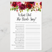 LGBTQブルゴーニュフローラブライダルシャワーゲーム チラシ (裏面)