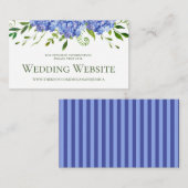 LGBTQブルーアジサイのフローラ結婚サイト エンクロージャーカード (正面/裏面)