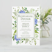 LGBTQブルーアジサイフローラリハーサルディナー 招待状 (スタンド正面)