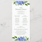 LGBTQブルーアジサイフローラ結婚式 プログラム (裏面)