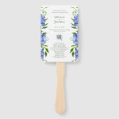 LGBTQブルーアジサイフローラ結婚式 プログラム ハンドファン (正面)