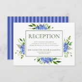 LGBTQブルーアジサイフローラ結婚披露宴 エンクロージャーカード (正面/裏面)