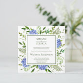 LGBTQブルーアジサイフローラ結婚披露宴 招待状 (スタンド正面)