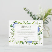 LGBTQブルーアジサイ結婚ズフローラ詳細 エンクロージャーカード (スタンド正面)