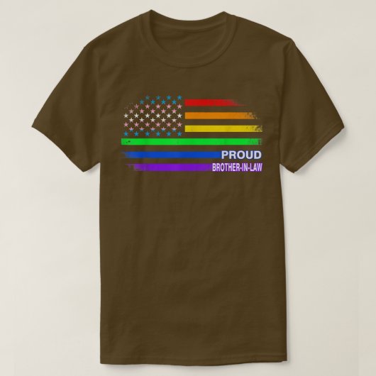 LGBTQプライドの義兄 ゲイプライド LGBTアライ ライ Tシャツ (デザイン正面)