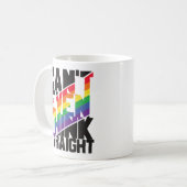 LGBTQプライドは真っ考え直に虹も コーヒーマグカップ (正面左)