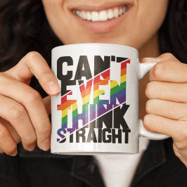 LGBTQプライドは真っ考え直に虹も コーヒーマグカップ