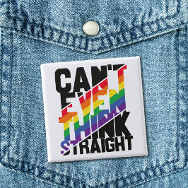 LGBTQプライドは真っ考え直に虹も 缶バッジ