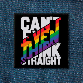 LGBTQプライドは真っ考え直に虹も 缶バッジ