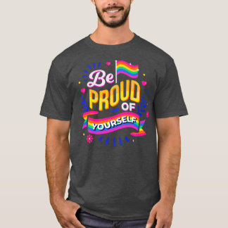 LGBTQプライドを誇りに思おう ゲイプライド レインボー Tシャツ
