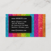 LGBTQプライドグリッターレインボーメイクアップアーティストきらきら光る 名刺 (正面)