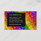 LGBTQプライドグリッターレインボーメイクアップアーティストきらきら光る 名刺 (正面)