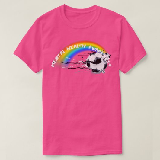 Lgbtqプライドサッカーメンタルヘルス3041 1375 tシャツ (デザイン正面)