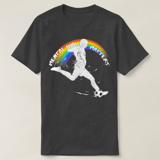 Lgbtqプライドサッカーメンタルヘルス3043 1377 tシャツ (デザイン正面)