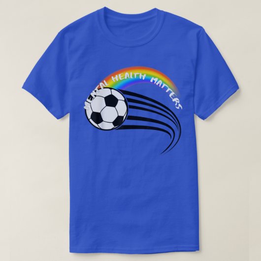 Lgbtqプライドサッカーメンタルヘルス3045 1379 tシャツ (デザイン正面)