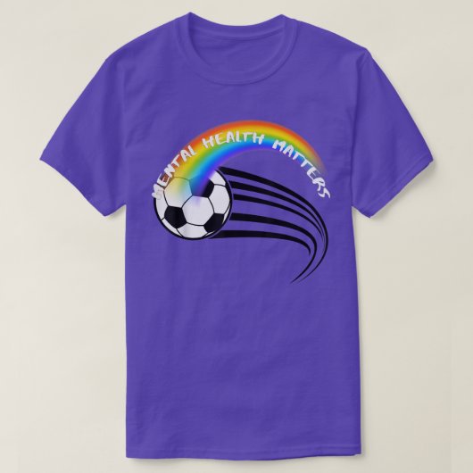 Lgbtqプライドサッカーメンタルヘルス3047 1381 tシャツ (デザイン正面)