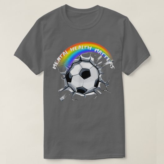 Lgbtqプライドサッカーメンタルヘルス3049 1383 tシャツ (デザイン正面)