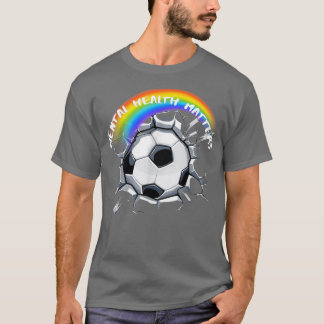 Lgbtqプライドサッカーメンタルヘルス3049 1383 tシャツ