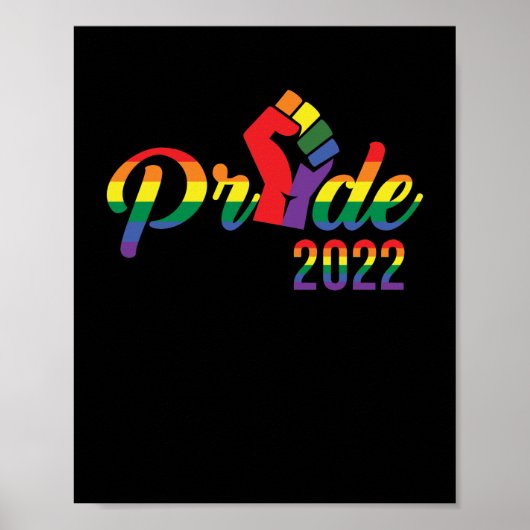 LGBTQプライドパレード2022レインボー文字 ポスター (正面)