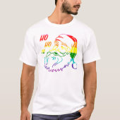 LGBTQプライドフラインボークリスマスサンタクロース Tシャツ (正面)