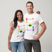LGBTQプライドフラグトランプキングカードスペード Tシャツ (ユニセックス)
