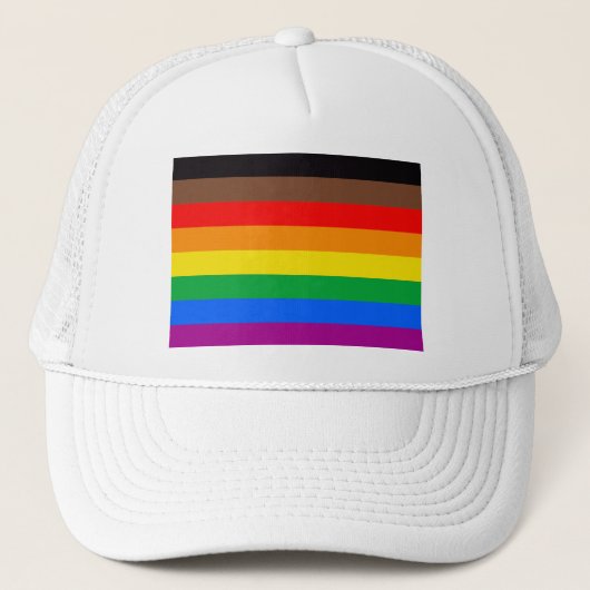LGBTQプライドフラグ(8色ストライプ) キャップ (正面)