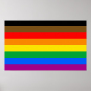 LGBTQプライドフラグ(8色) ポスター