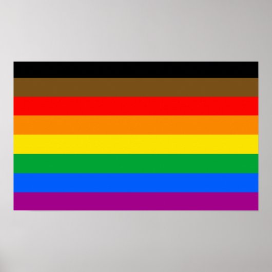 LGBTQプライドフラグ(8色) ポスター (正面)