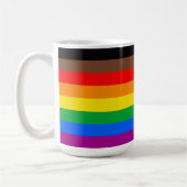 LGBTQプライドフラグ (8色) コーヒーマグカップ (左)
