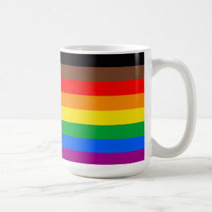 LGBTQプライドフラグ (8色) コーヒーマグカップ