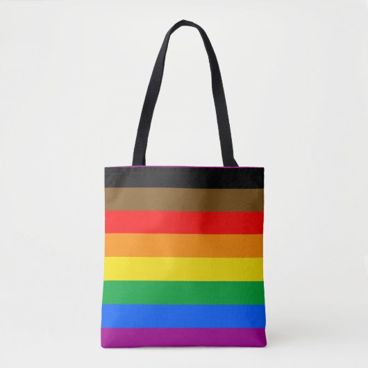 LGBTQプライドフラグ (8色) トートバッグ (正面)