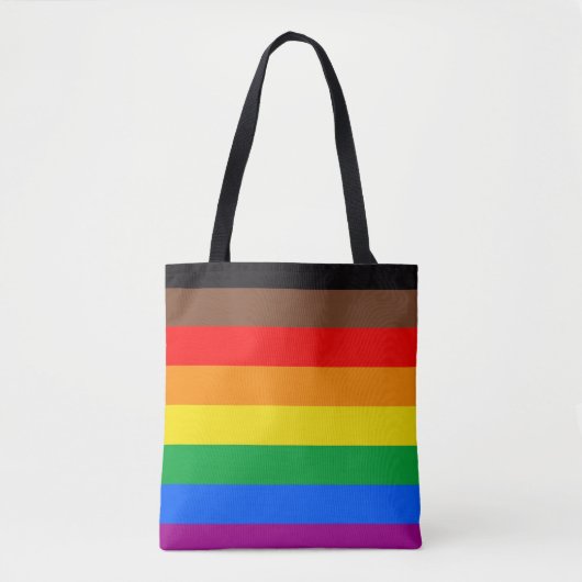 LGBTQプライドフラグ (8色) トートバッグ (正面)