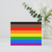 LGBTQプライドフラグ (8色) ポストカード (スタンド正面)