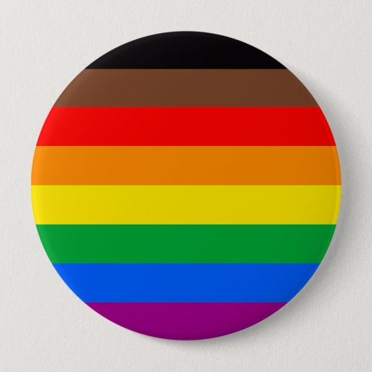 LGBTQプライドフラグ (8色) 缶バッジ (正面)
