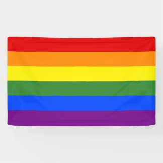 LGBTQプライドフラッグレインボーストライプズ 横断幕