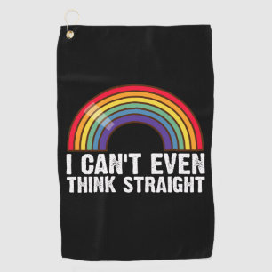 LGBTQプライドマンスにまっすぐ考えられない ゴルフタオル