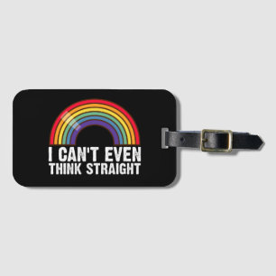 LGBTQプライドマンスにまっすぐ考えられない ラゲッジタグ